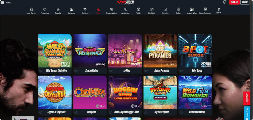 Spin Rider Casino Slots Lobby