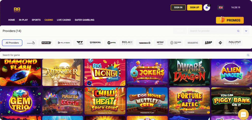 BrotherBets Casino slots lobby