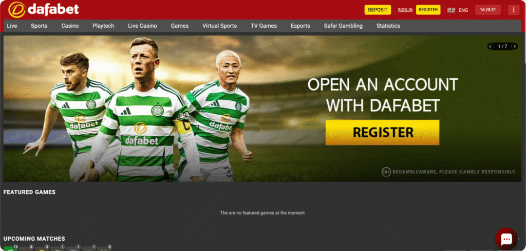 Dafabet Casino homepage