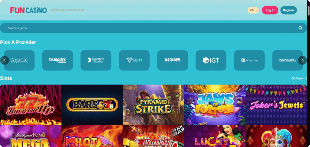 Fun Casino Slots Lobby
