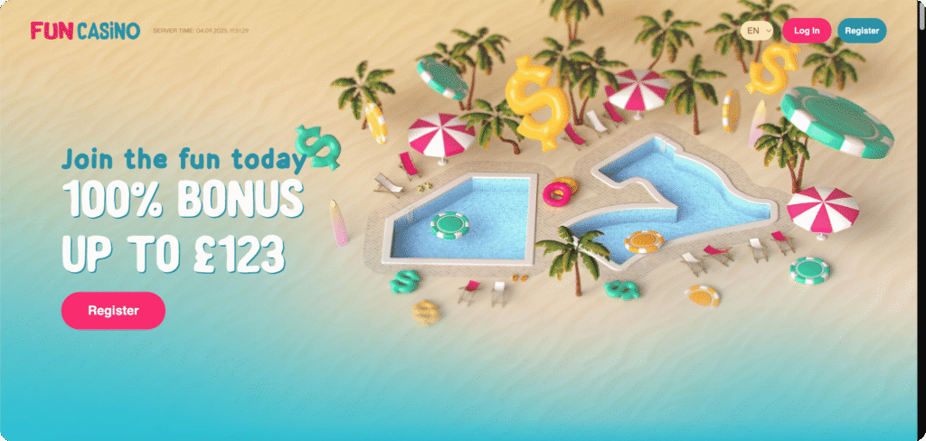 Fun Casino homepage