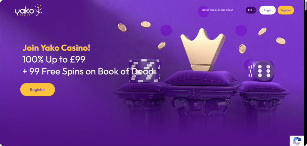 Yako Casino homepage